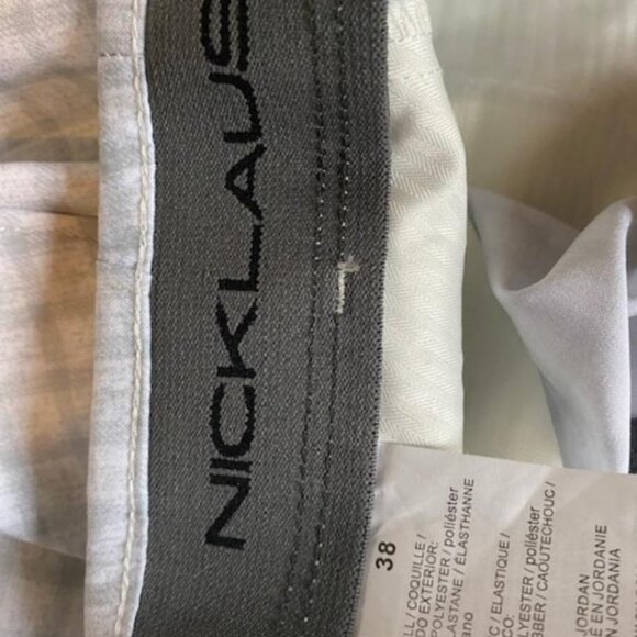 Jack Nicklaus Shorts Men’s 38 Golf White Gray Grid Flat Front Plaid Causal golf - Picture 7 of 8